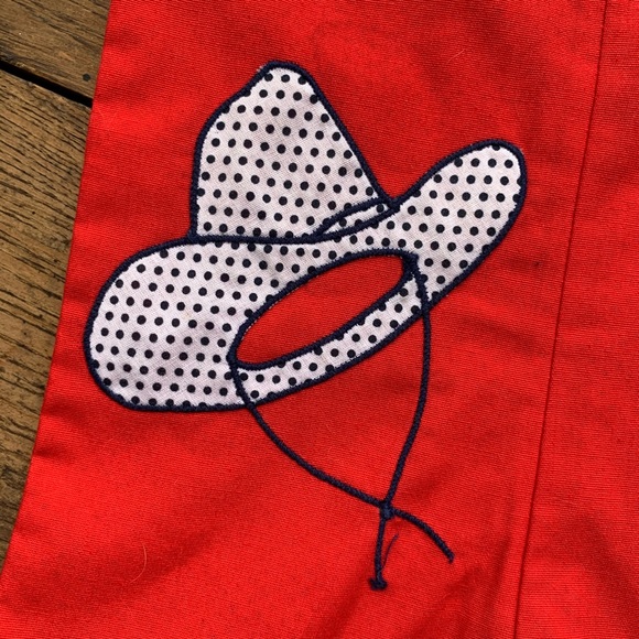 Vintage Baby Cowboy Hat Polka Dot One Piece - Picture 2 of 5